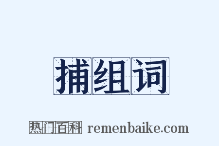 捕组词是什么意思的图片